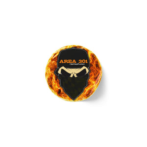 Fiery Skull Sticker Rolls, Custom Labels for Crafts, Party Favors, Scrapbooking, Branding, Halloween Decor