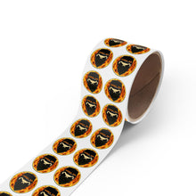 Load image into Gallery viewer, Fiery Skull Sticker Rolls, Custom Labels for Crafts, Party Favors, Scrapbooking, Branding, Halloween Decor