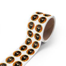 Load image into Gallery viewer, Fiery Skull Sticker Rolls, Custom Labels for Crafts, Party Favors, Scrapbooking, Branding, Halloween Decor