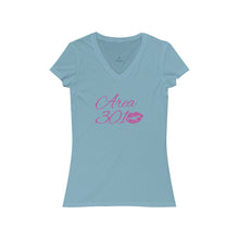 Load image into Gallery viewer, Area 301 Kiss - Women&#39;s Jersey Short Sleeve V-Neck Tee